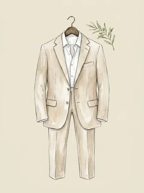 Ilustración: Lino o traje claro, sin corbata