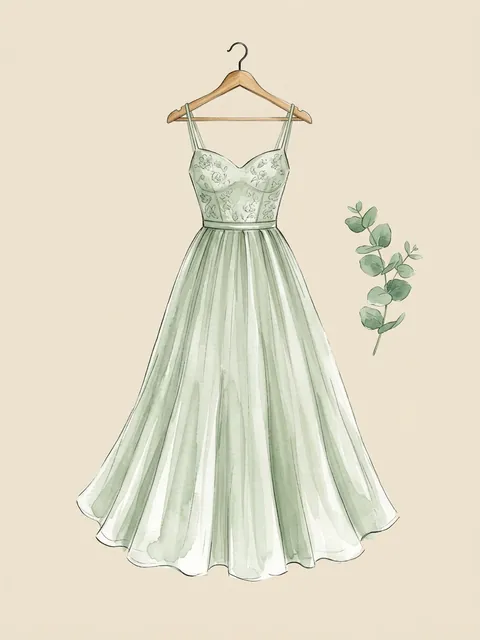 Ilustración: Vestido de coctel o largo
